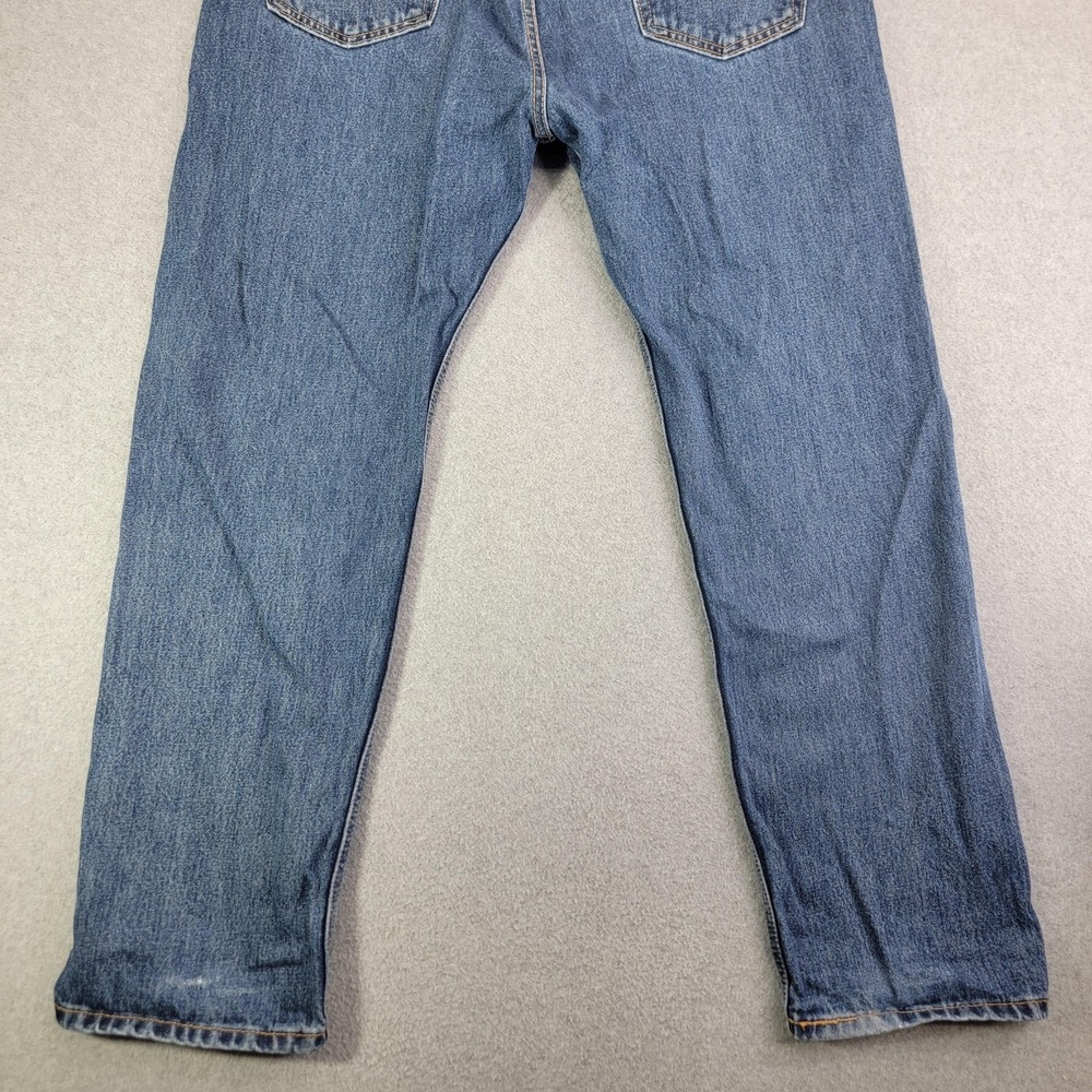 Levis 505 Jeans Mens 38x32 Blue Regular Fit Straight Leg Medium Wash Denim Pants - Picture 5 of 15